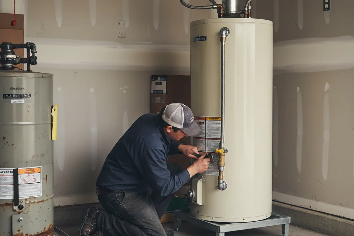 Water heater and shutoff valve replacement in Reelsville